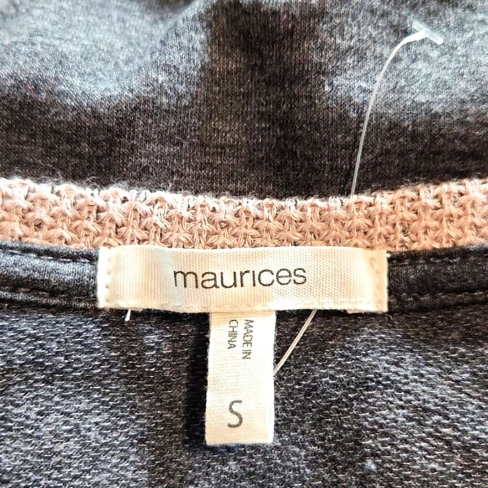 NWOT Maurices LIVE L❤️VE BARK Cozy Oversized Sweater Shirt Pink & Gray Size S - Picture 6 of 9